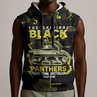 The Original Black Panthers 761st Tank Battalion Sleeveless Hoodie African American Heroes - Wonder Print Shop