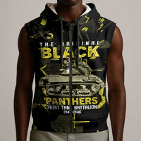 The Original Black Panthers 761st Tank Battalion Sleeveless Zip Hoodie African American Heroes - Wonder Print Shop
