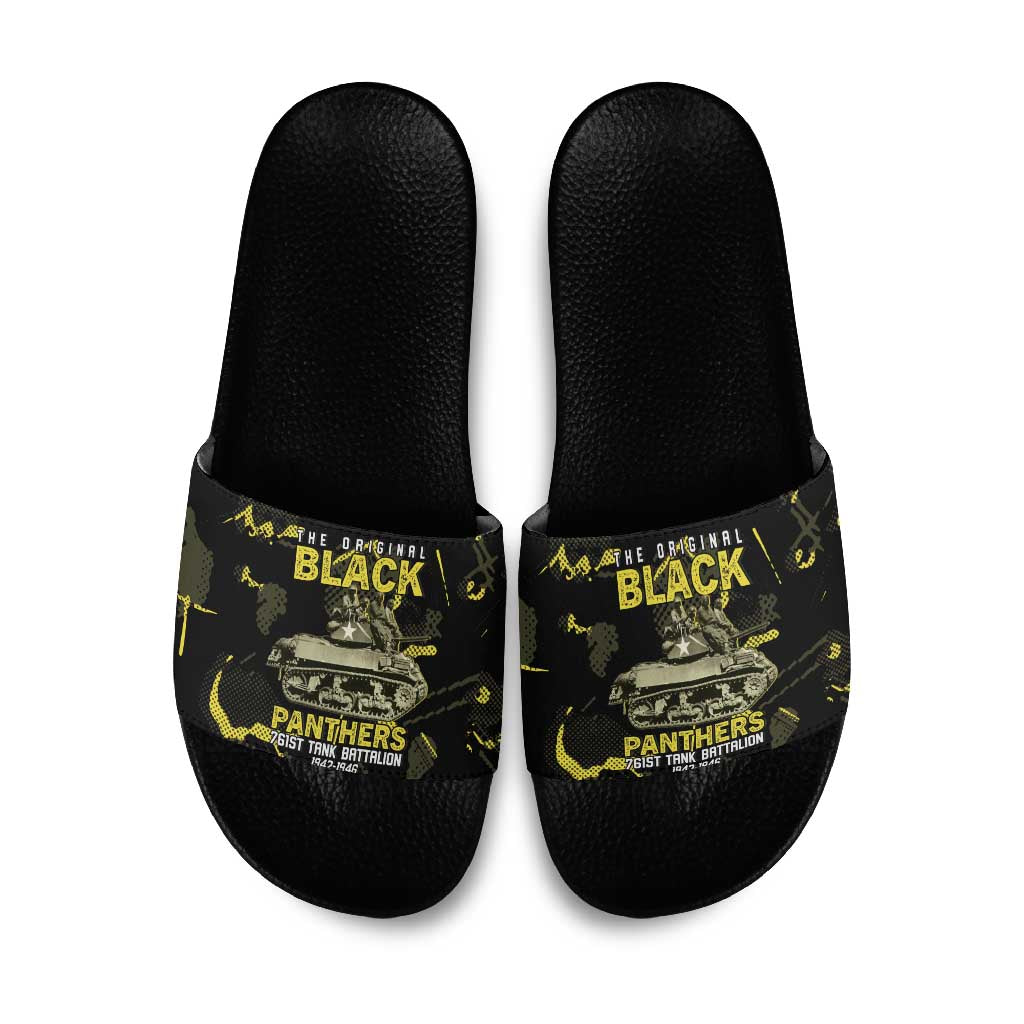 The Original Black Panthers 761st Tank Battalion Slide Sandals African American Heroes - Wonder Print Shop