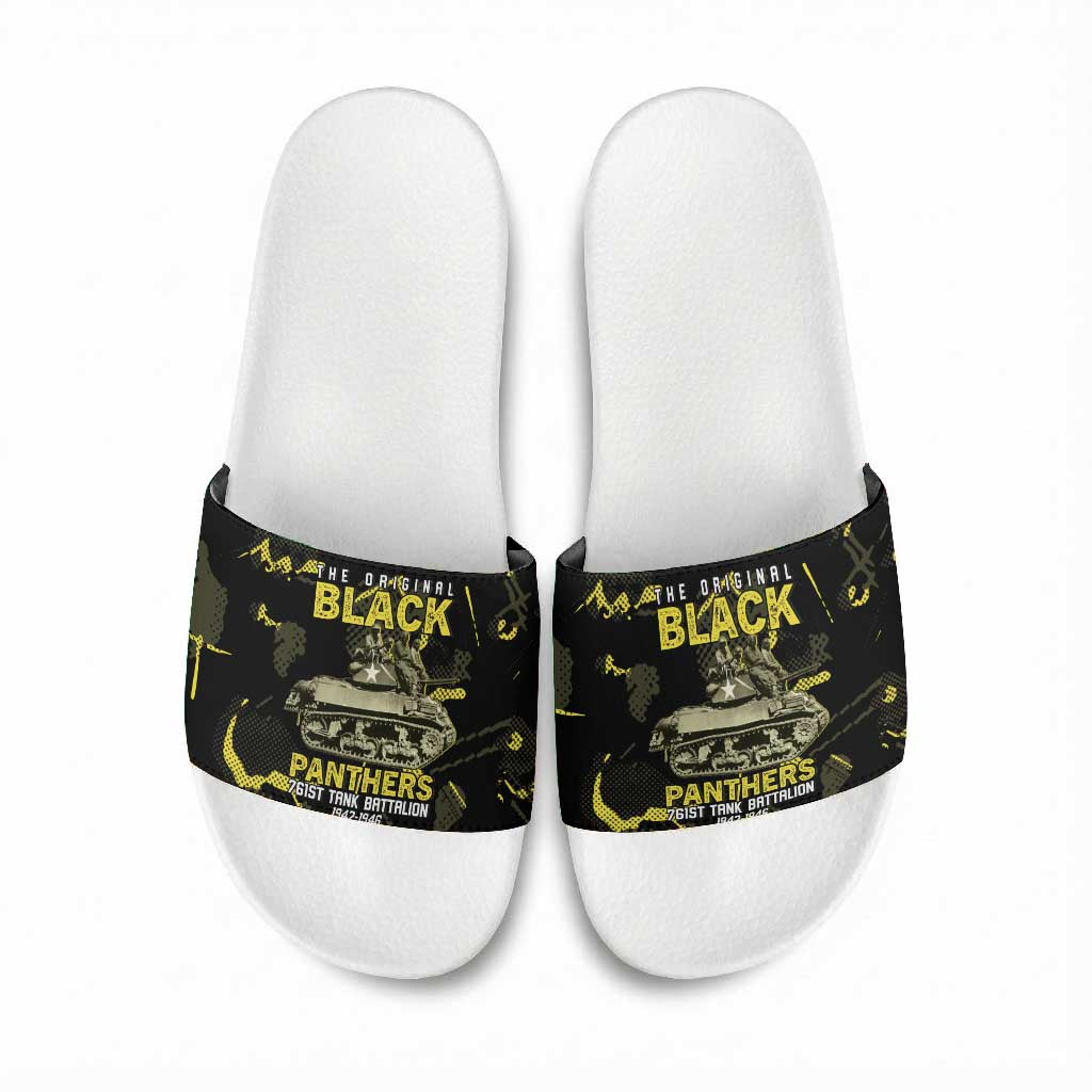 The Original Black Panthers 761st Tank Battalion Slide Sandals African American Heroes - Wonder Print Shop
