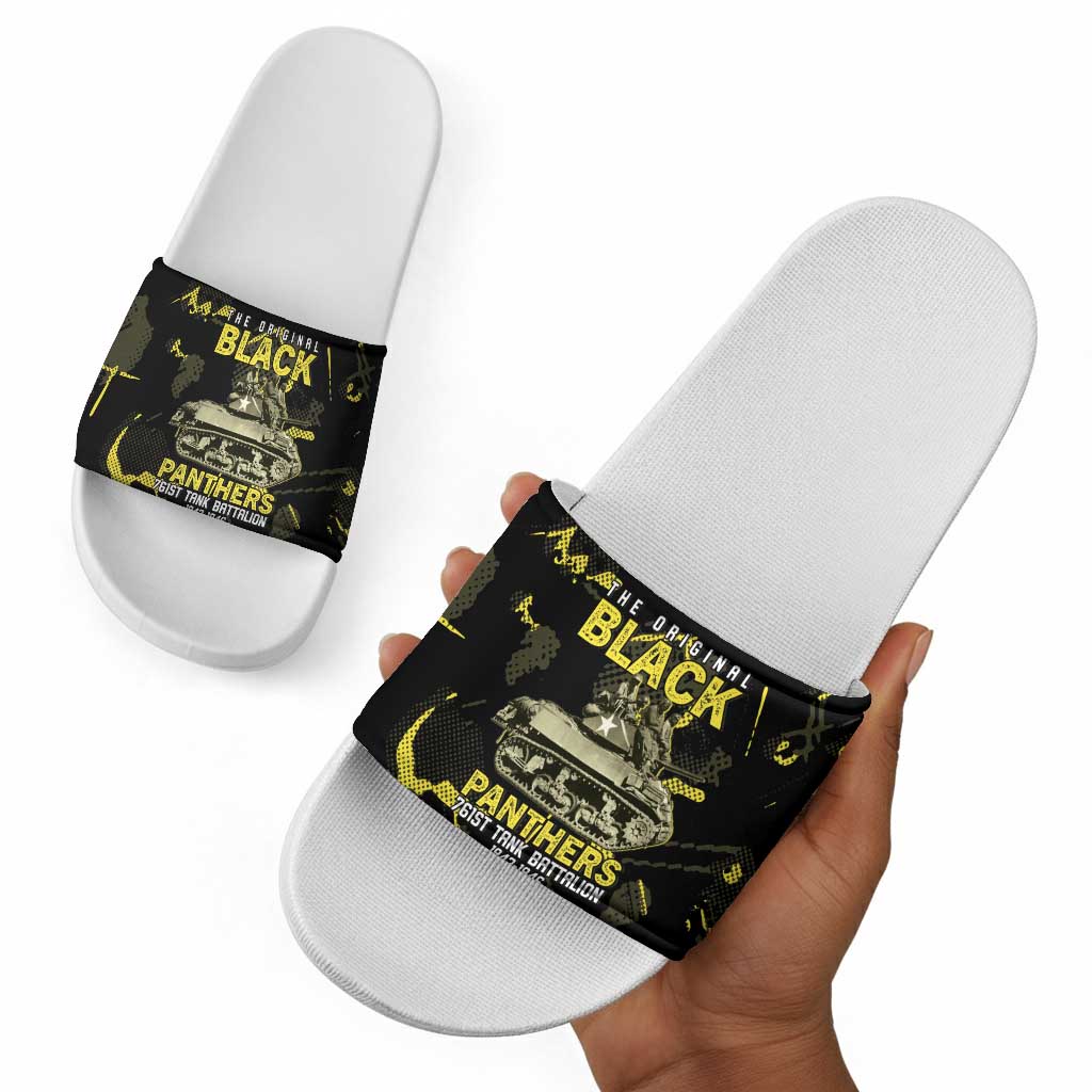 The Original Black Panthers 761st Tank Battalion Slide Sandals African American Heroes - Wonder Print Shop