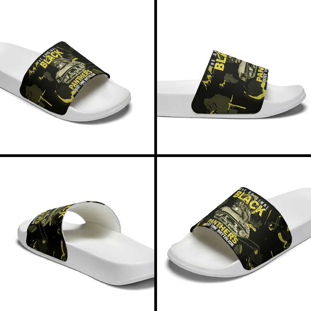 The Original Black Panthers 761st Tank Battalion Slide Sandals African American Heroes - Wonder Print Shop