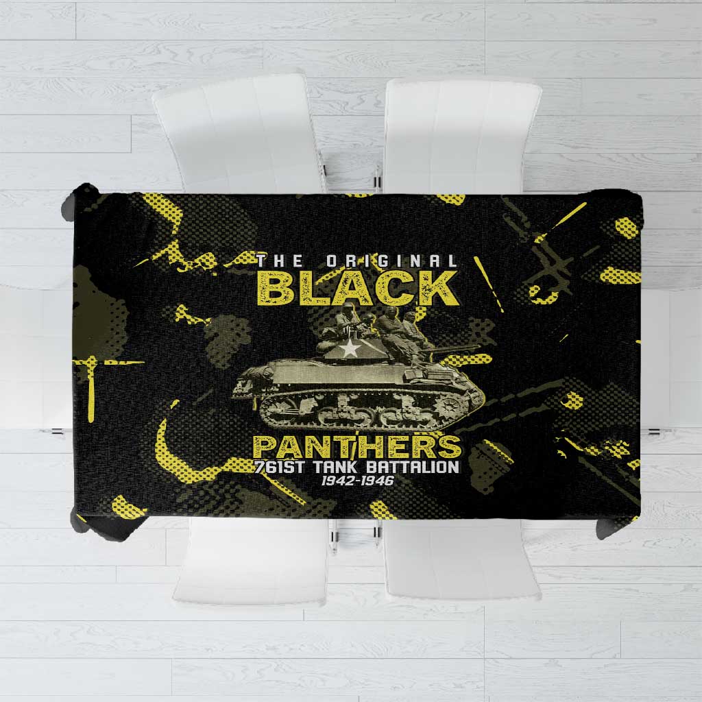 The Original Black Panthers 761st Tank Battalion Tablecloth African American Heroes - Wonder Print Shop