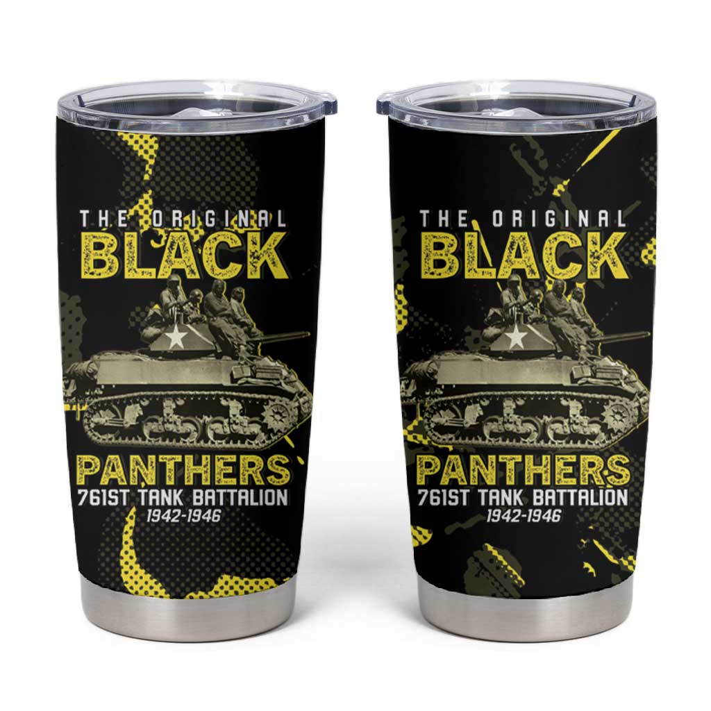 The Original Black Panthers 761st Tank Battalion Tumbler Cup African American Heroes - Wonder Print Shop