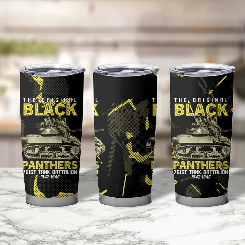 The Original Black Panthers 761st Tank Battalion Tumbler Cup African American Heroes - Wonder Print Shop