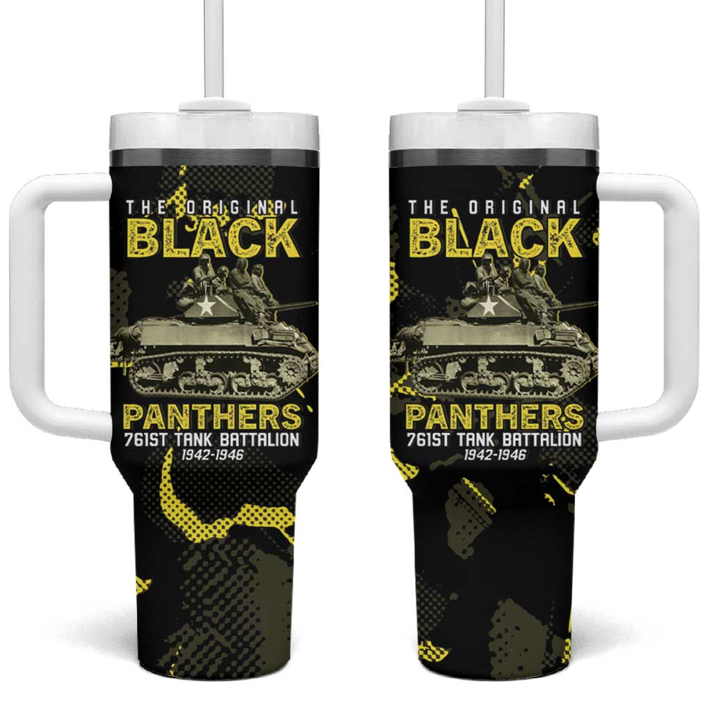 The Original Black Panthers 761st Tank Battalion Tumbler With Handle African American Heroes - Wonder Print Shop