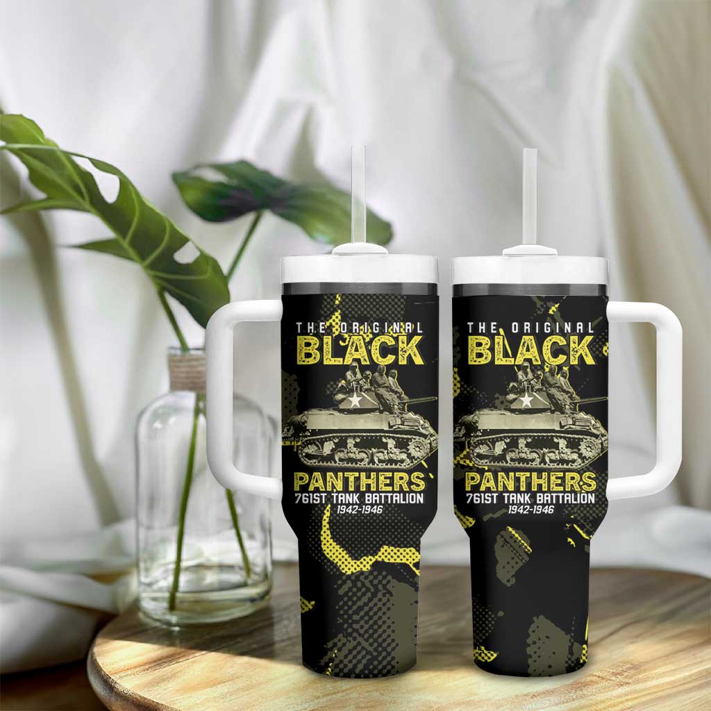 The Original Black Panthers 761st Tank Battalion Tumbler With Handle African American Heroes - Wonder Print Shop