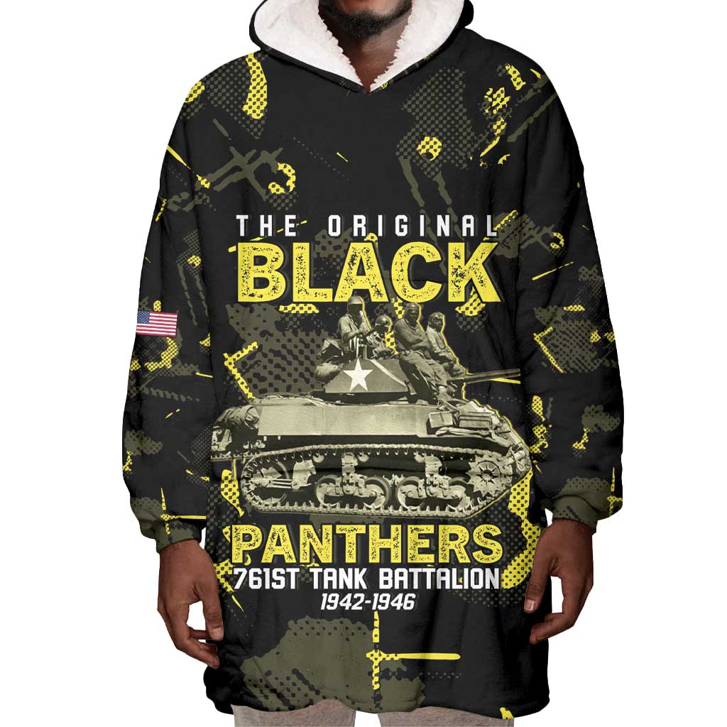 The Original Black Panthers 761st Tank Battalion Wearable Blanket Hoodie African American Heroes - Wonder Print Shop