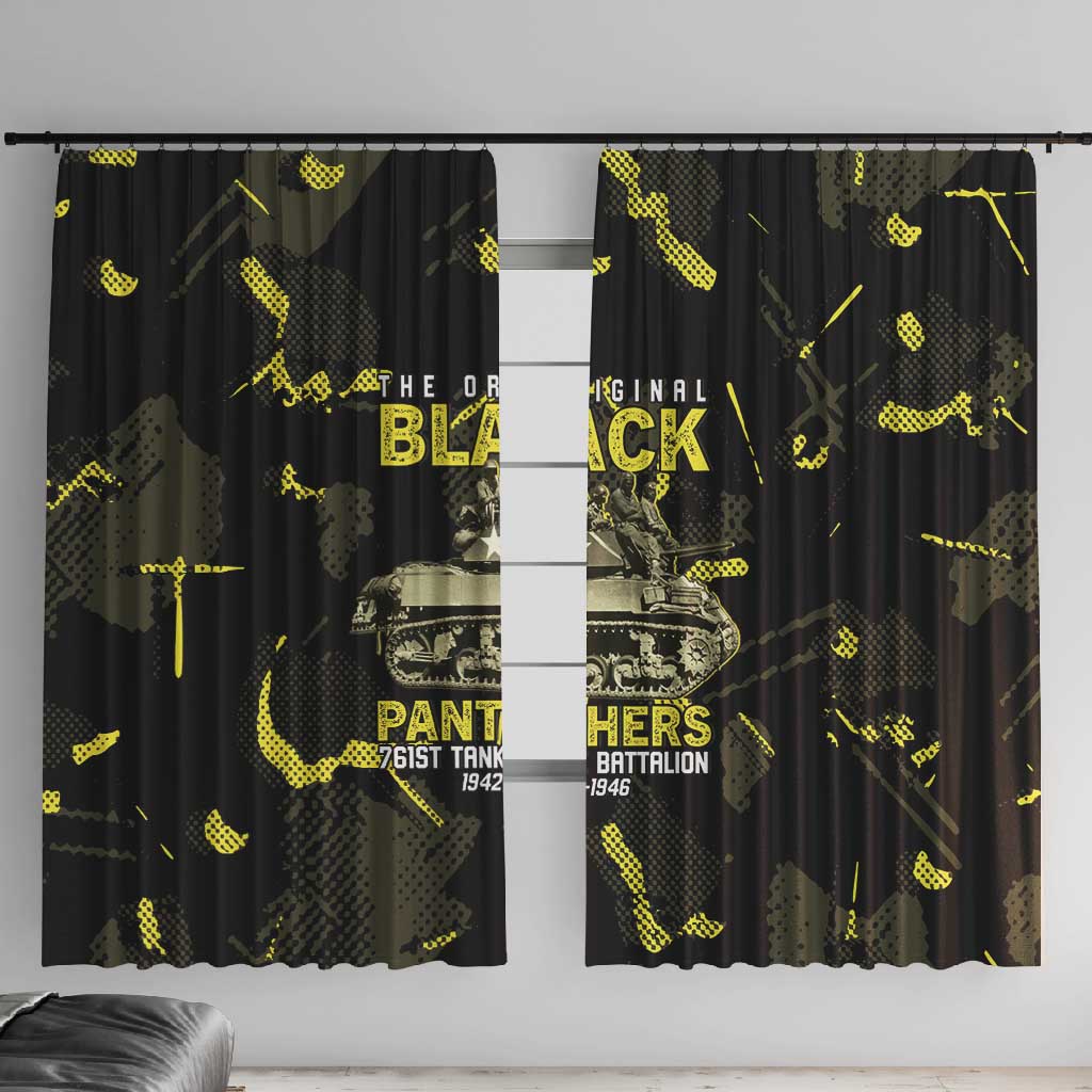 The Original Black Panthers 761st Tank Battalion Window Curtain African American Heroes - Wonder Print Shop