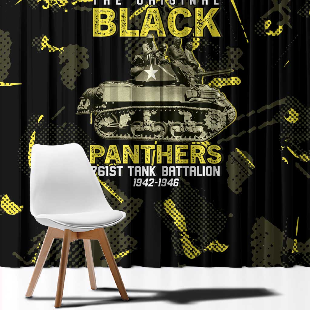 The Original Black Panthers 761st Tank Battalion Window Curtain African American Heroes - Wonder Print Shop