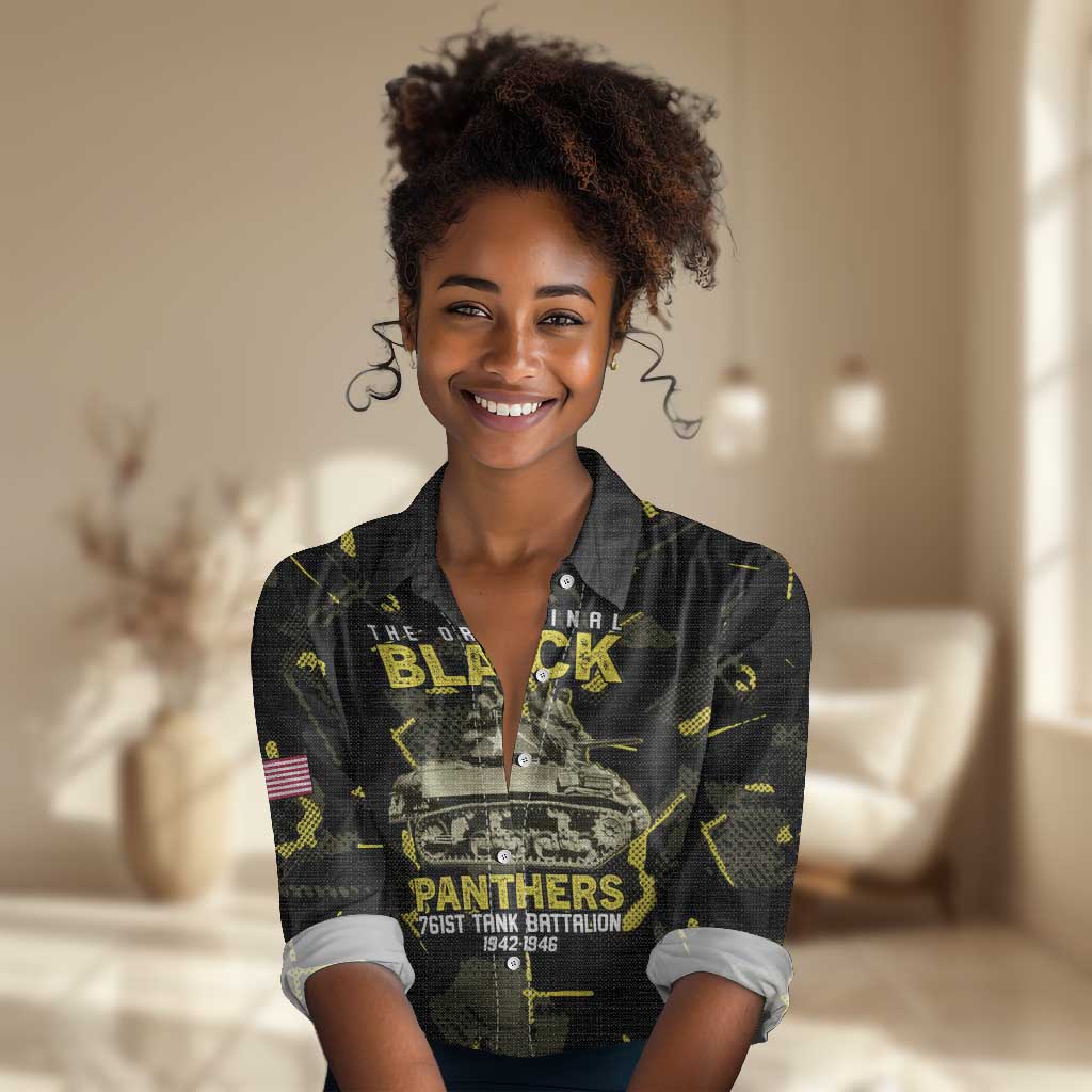 The Original Black Panthers 761st Tank Battalion Women Casual Shirt African American Heroes - Wonder Print Shop