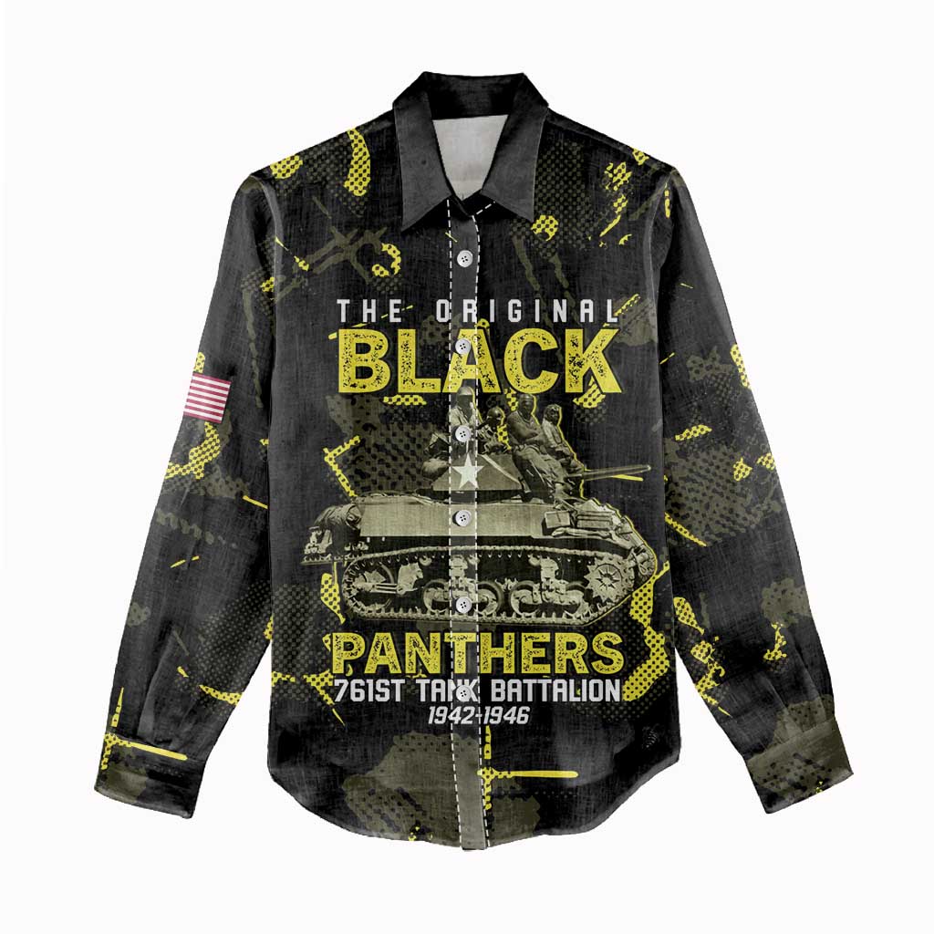 The Original Black Panthers 761st Tank Battalion Women Casual Shirt African American Heroes - Wonder Print Shop