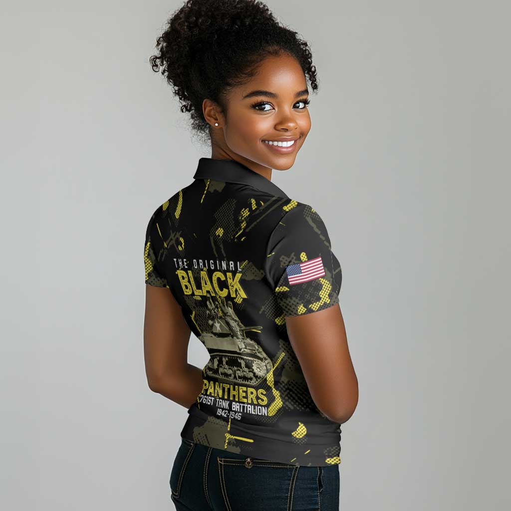 The Original Black Panthers 761st Tank Battalion Women Polo Shirt African American Heroes - Wonder Print Shop