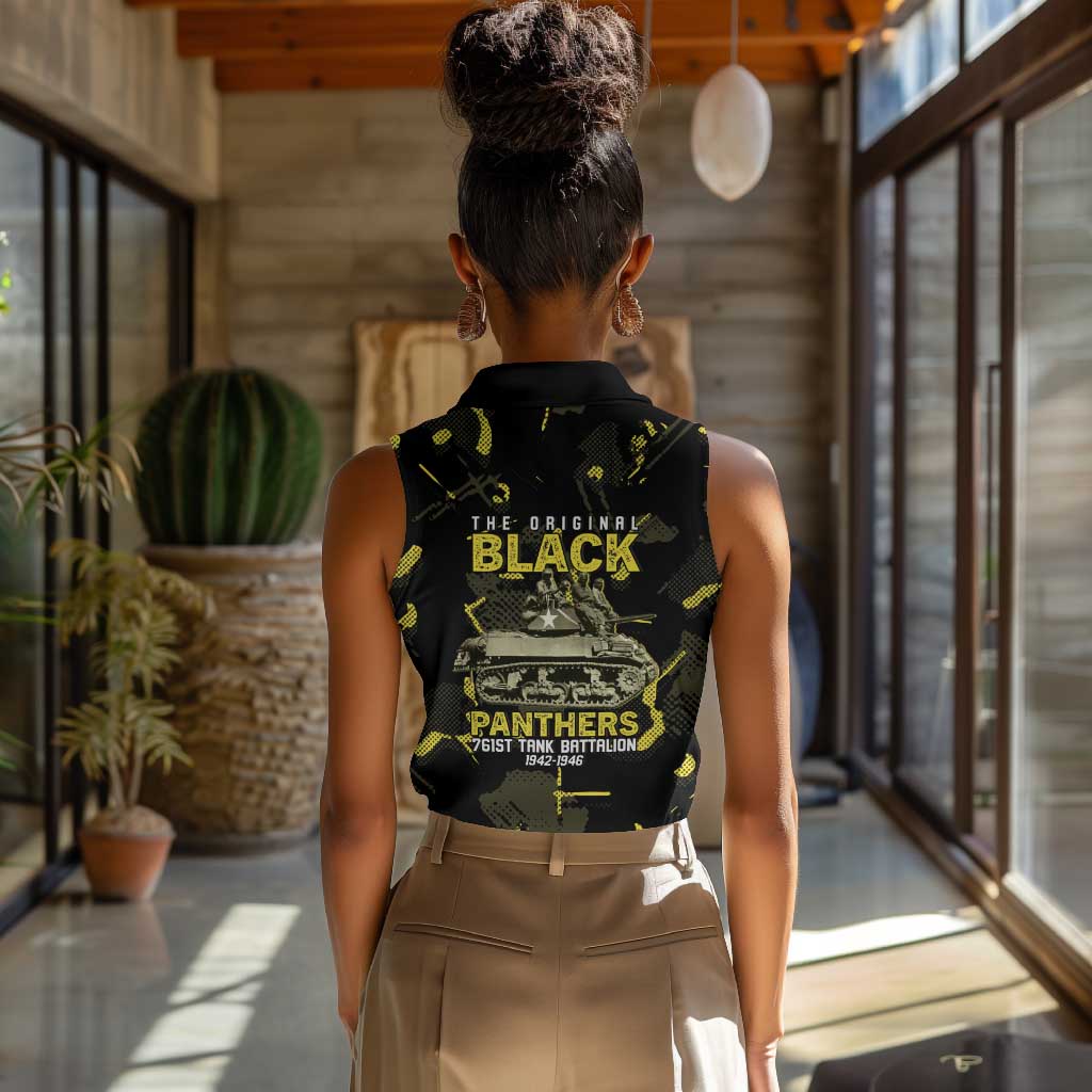 The Original Black Panthers 761st Tank Battalion Women Sleeveless Polo Shirt African American Heroes - Wonder Print Shop