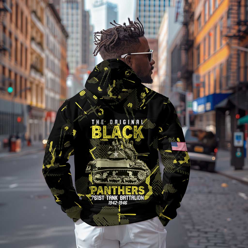 The Original Black Panthers 761st Tank Battalion Zip Hoodie African American Heroes - Wonder Print Shop