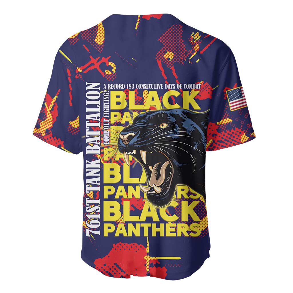 761st Tank Battalion Black Panthers Baseball Jersey Legendary African American WWII - Wonder Print Shop