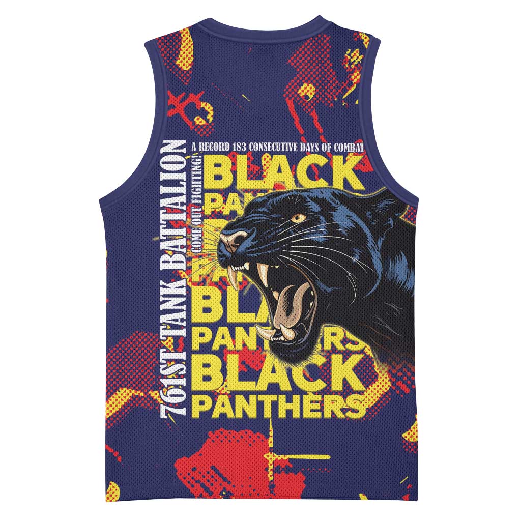761st Tank Battalion Black Panthers Basketball Jersey Legendary African American WWII - Wonder Print Shop