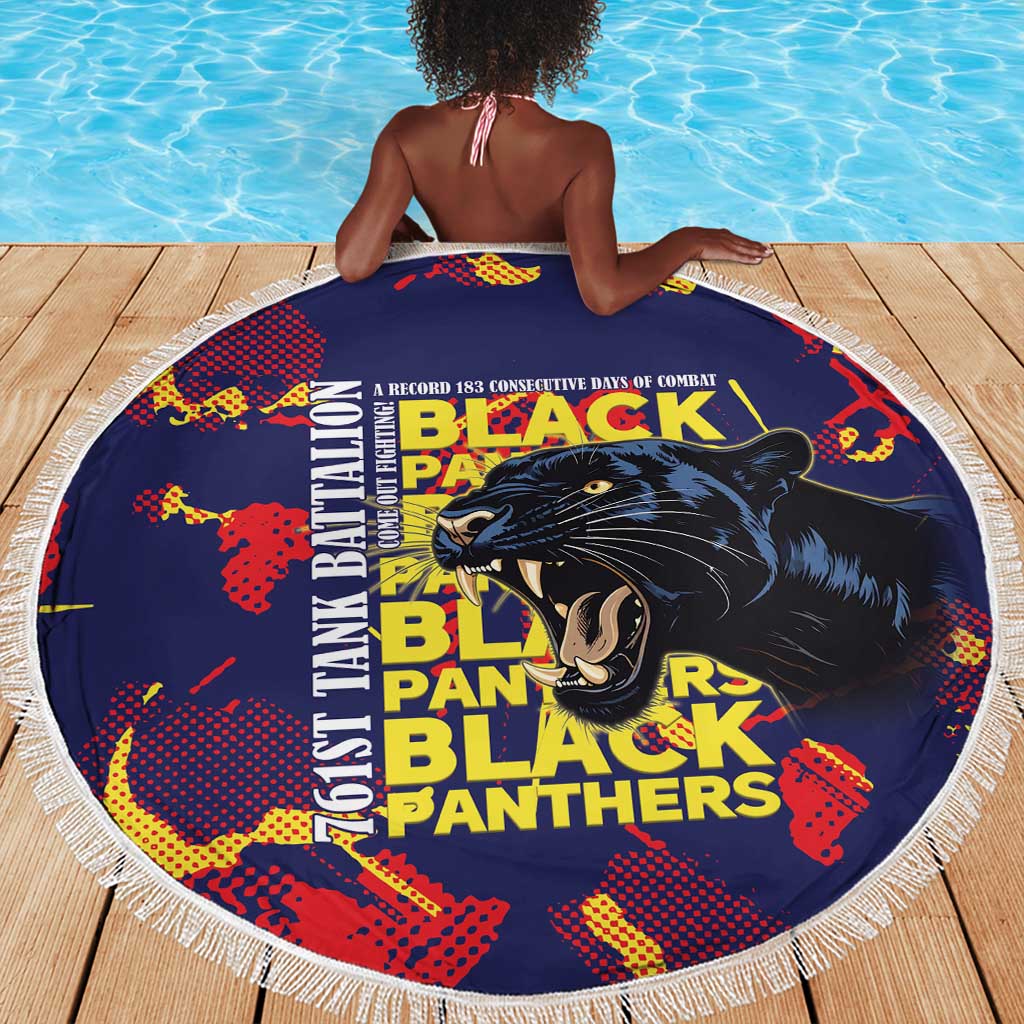 761st Tank Battalion Black Panthers Beach Blanket Legendary African American WWII - Wonder Print Shop