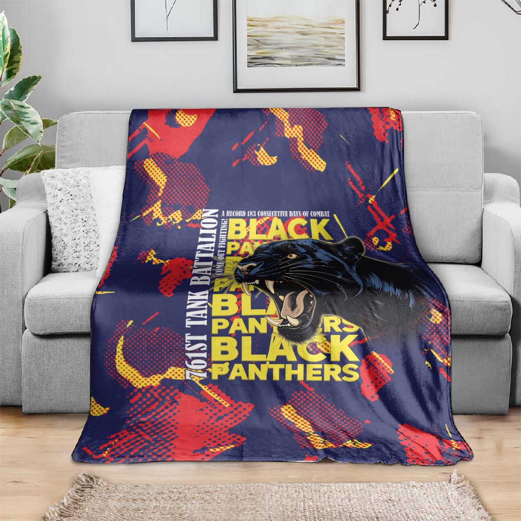 761st Tank Battalion Black Panthers Blanket Legendary African American WWII - Wonder Print Shop