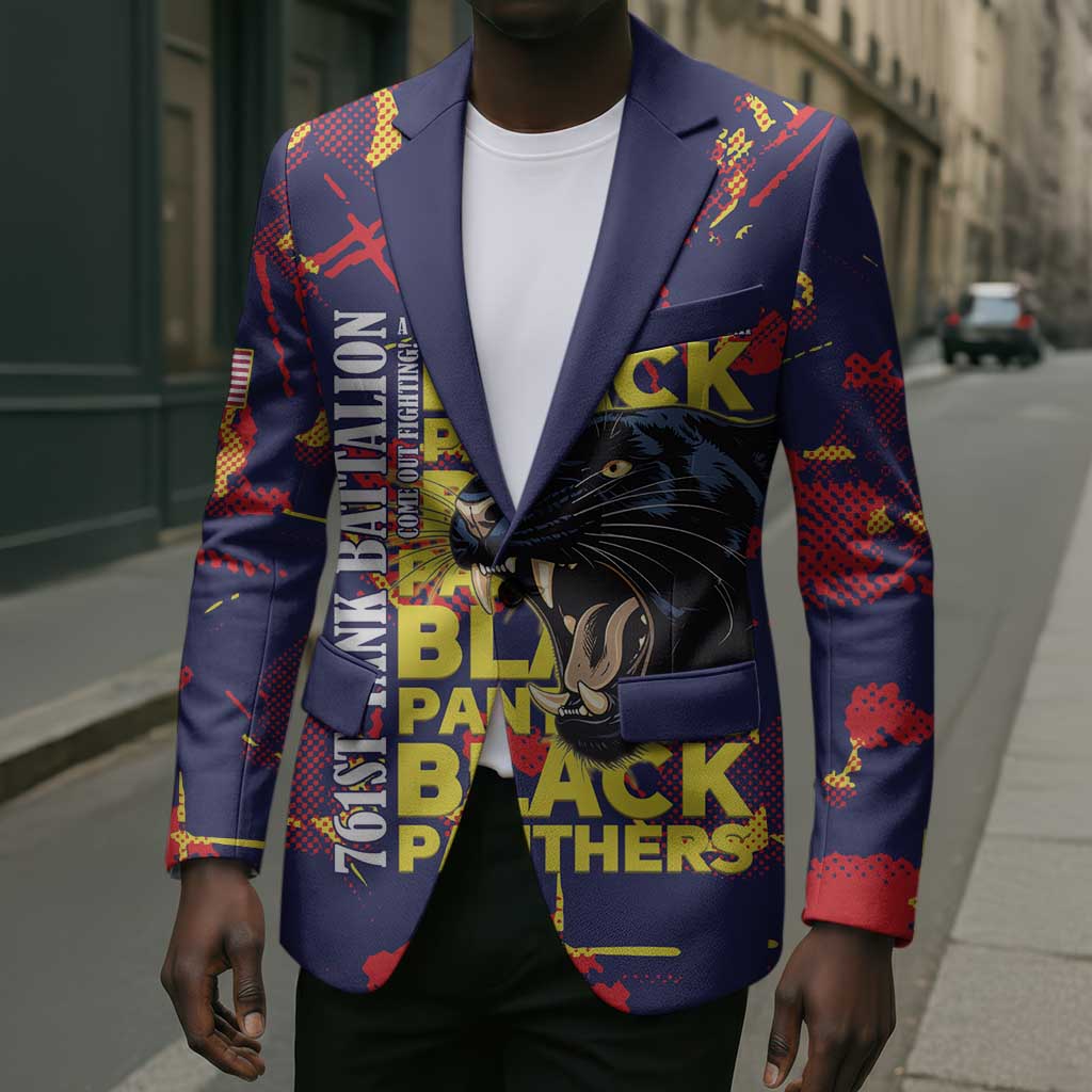 761st Tank Battalion Black Panthers Blazer Legendary African American WWII - Wonder Print Shop