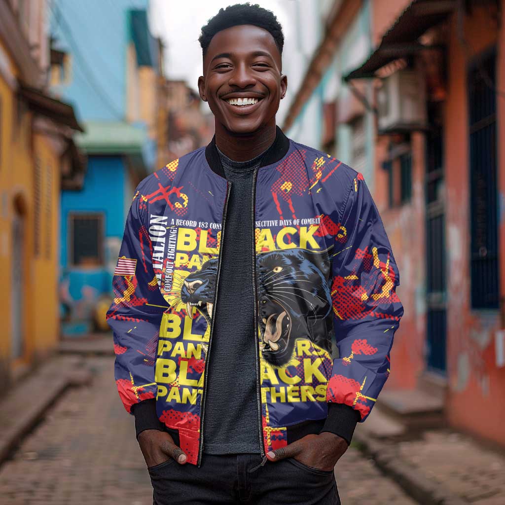761st Tank Battalion Black Panthers Bomber Jacket Legendary African American WWII - Wonder Print Shop