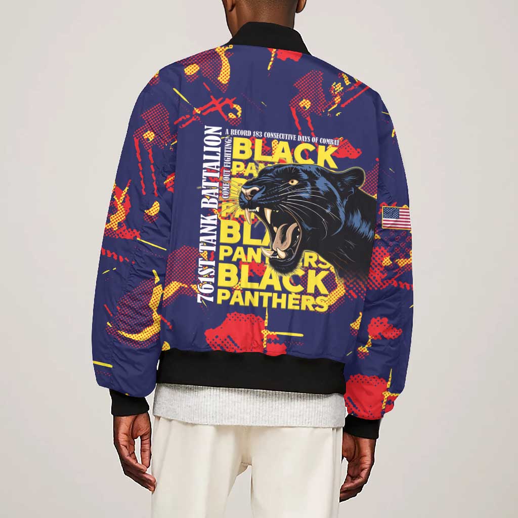 761st Tank Battalion Black Panthers Bomber Jacket Legendary African American WWII - Wonder Print Shop
