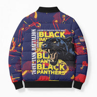 761st Tank Battalion Black Panthers Bomber Puffer Jacket Legendary African American WWII - Wonder Print Shop