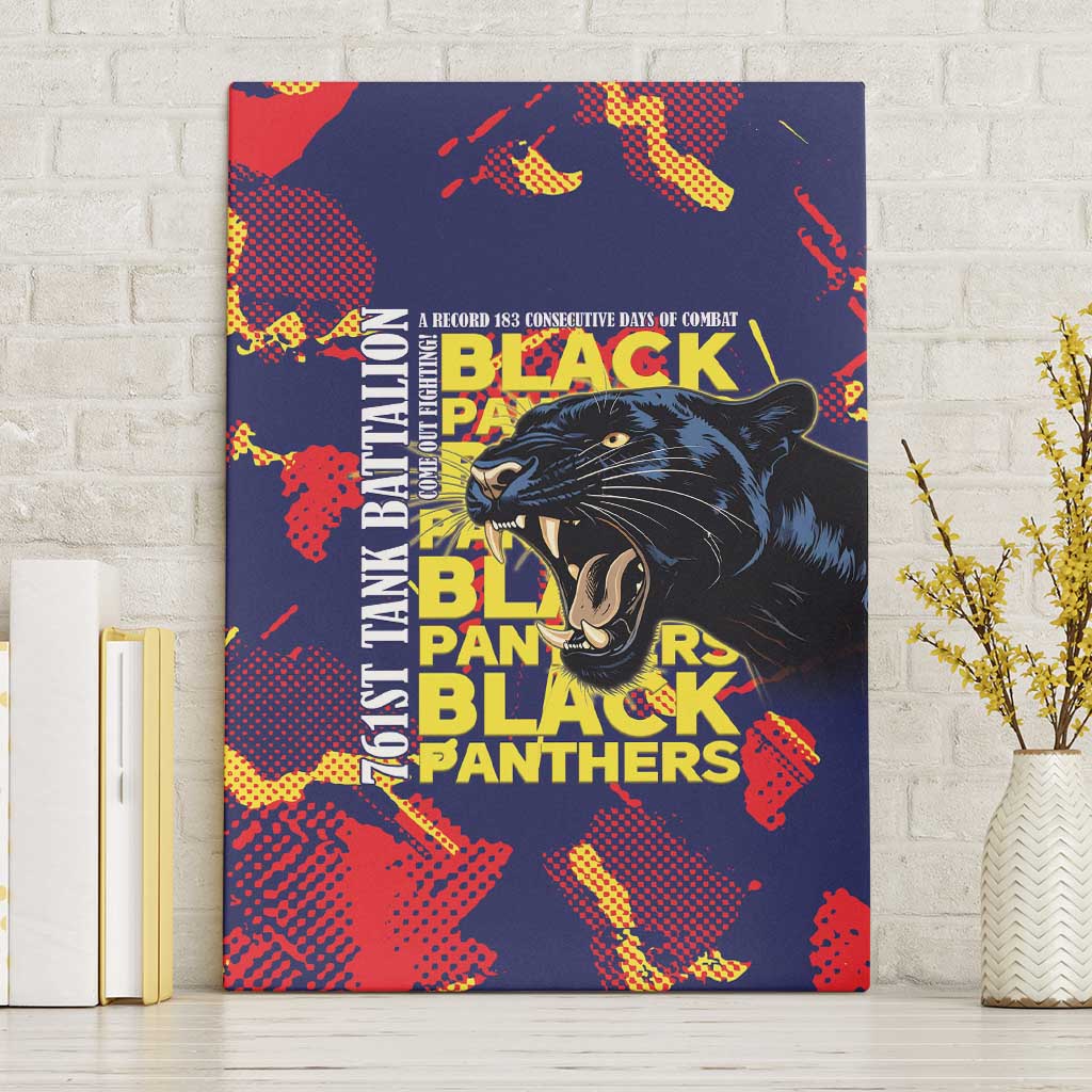 761st Tank Battalion Black Panthers Canvas Wall Art Legendary African American WWII - Wonder Print Shop