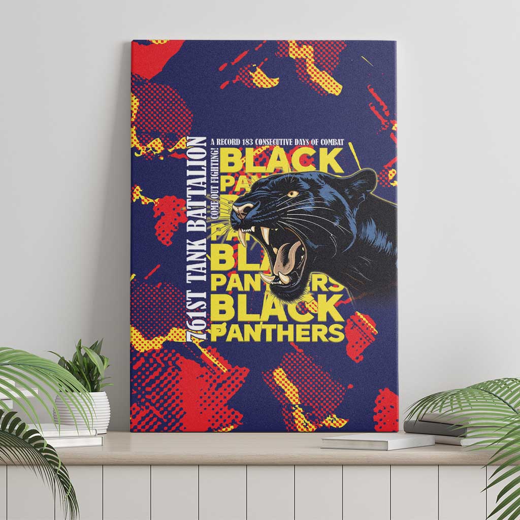 761st Tank Battalion Black Panthers Canvas Wall Art Legendary African American WWII - Wonder Print Shop