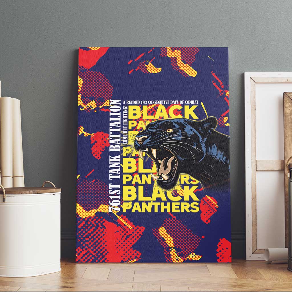761st Tank Battalion Black Panthers Canvas Wall Art Legendary African American WWII - Wonder Print Shop