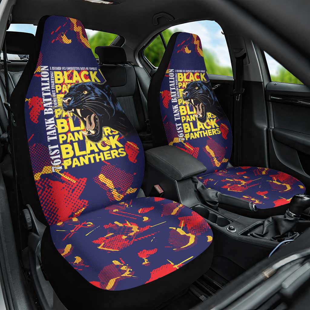 761st Tank Battalion Black Panthers Car Seat Cover Legendary African American WWII - Wonder Print Shop
