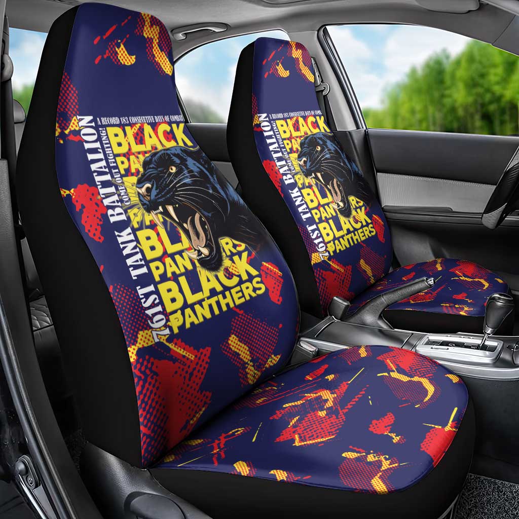 761st Tank Battalion Black Panthers Car Seat Cover Legendary African American WWII - Wonder Print Shop