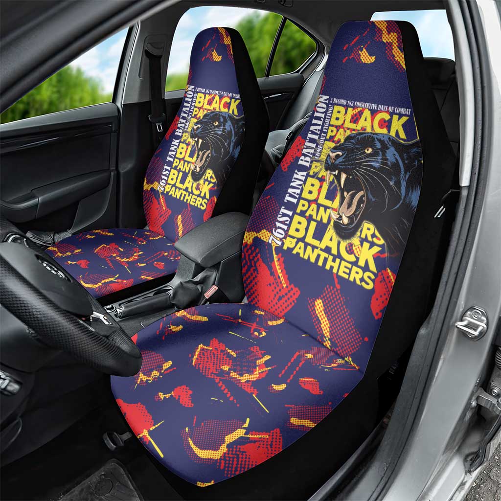 761st Tank Battalion Black Panthers Car Seat Cover Legendary African American WWII - Wonder Print Shop