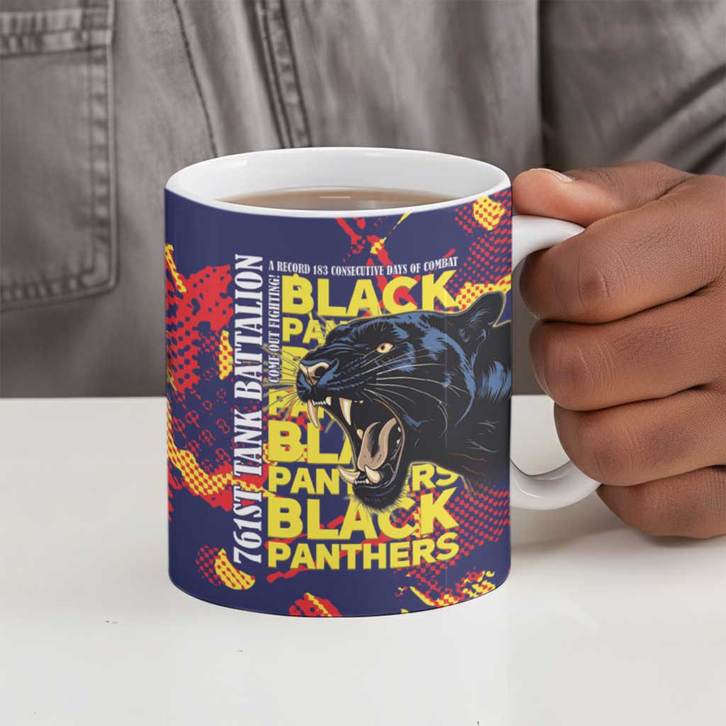 761st Tank Battalion Black Panthers Ceramic Mug Legendary African American WWII - Wonder Print Shop