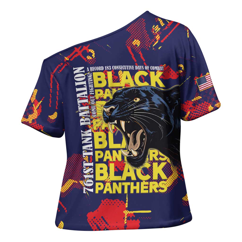 761st Tank Battalion Black Panthers Cross Shoulder Shirt Legendary African American WWII - Wonder Print Shop