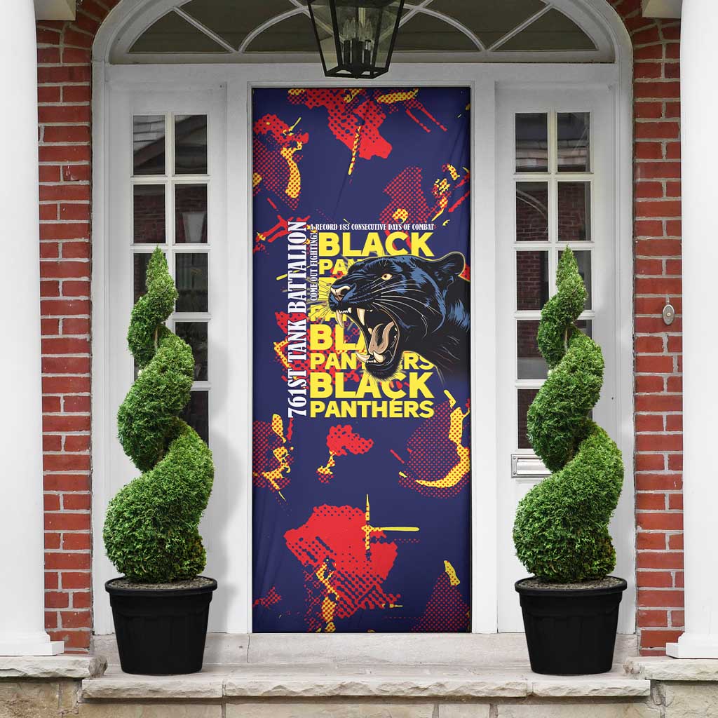 761st Tank Battalion Black Panthers Door Cover Legendary African American WWII - Wonder Print Shop