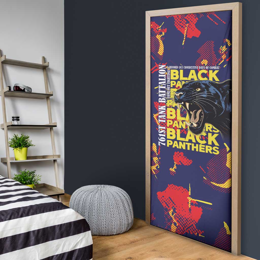761st Tank Battalion Black Panthers Door Cover Legendary African American WWII - Wonder Print Shop