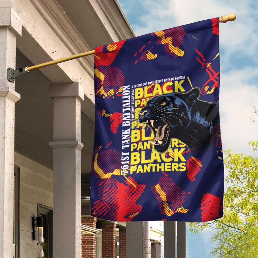 761st Tank Battalion Black Panthers Garden Flag Legendary African American WWII - Wonder Print Shop