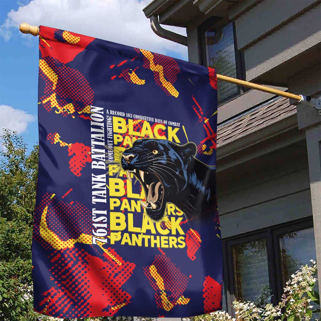 761st Tank Battalion Black Panthers Garden Flag Legendary African American WWII - Wonder Print Shop