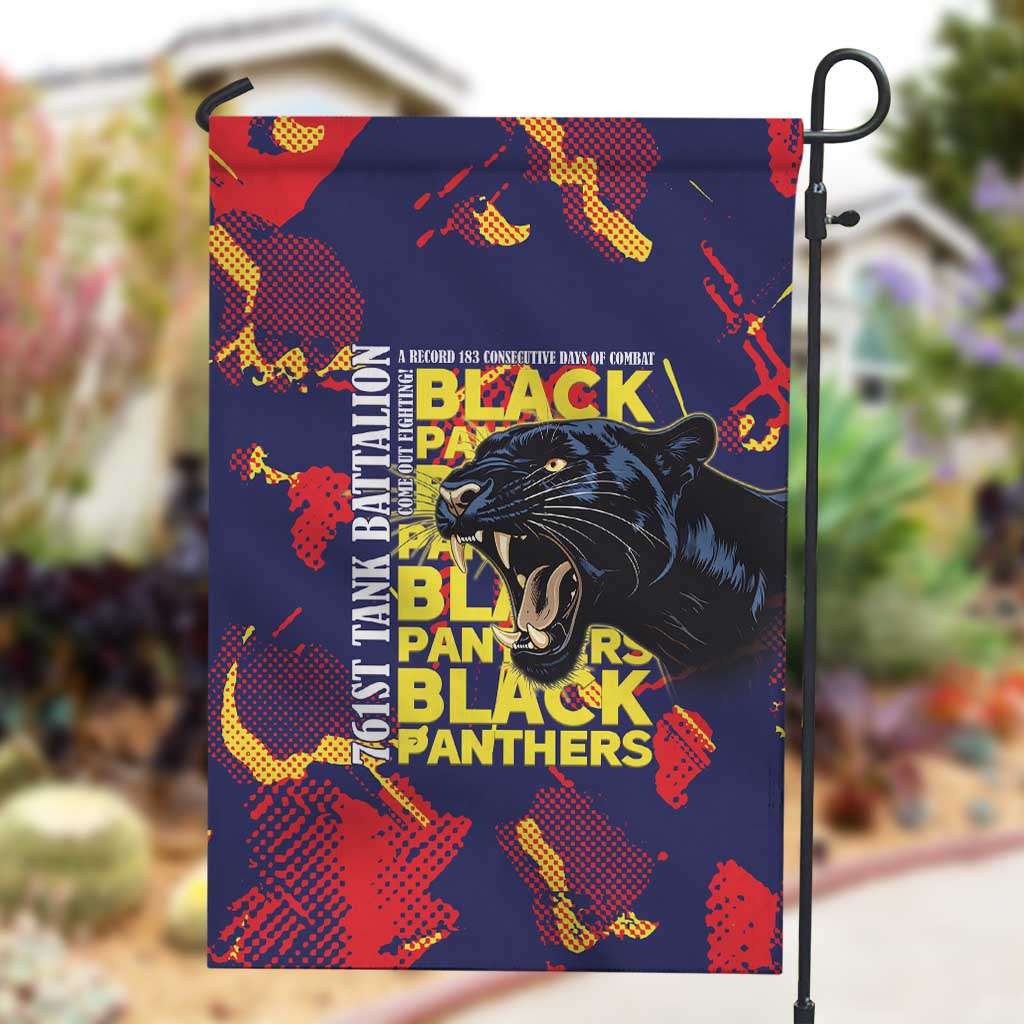 761st Tank Battalion Black Panthers Garden Flag Legendary African American WWII - Wonder Print Shop