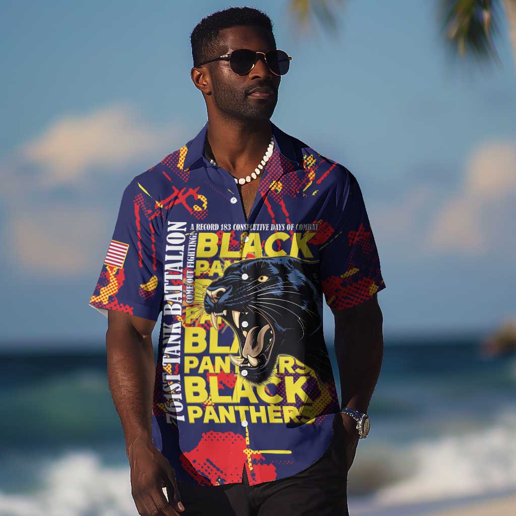 761st Tank Battalion Black Panthers Hawaiian Shirt Legendary African American WWII - Wonder Print Shop
