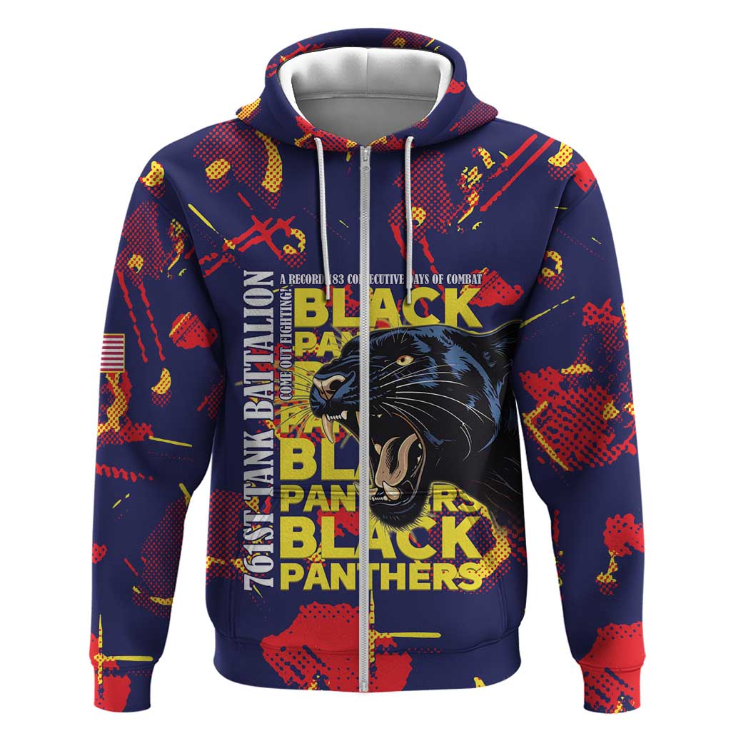 761st Tank Battalion Black Panthers Hoodie Legendary African American WWII - Wonder Print Shop