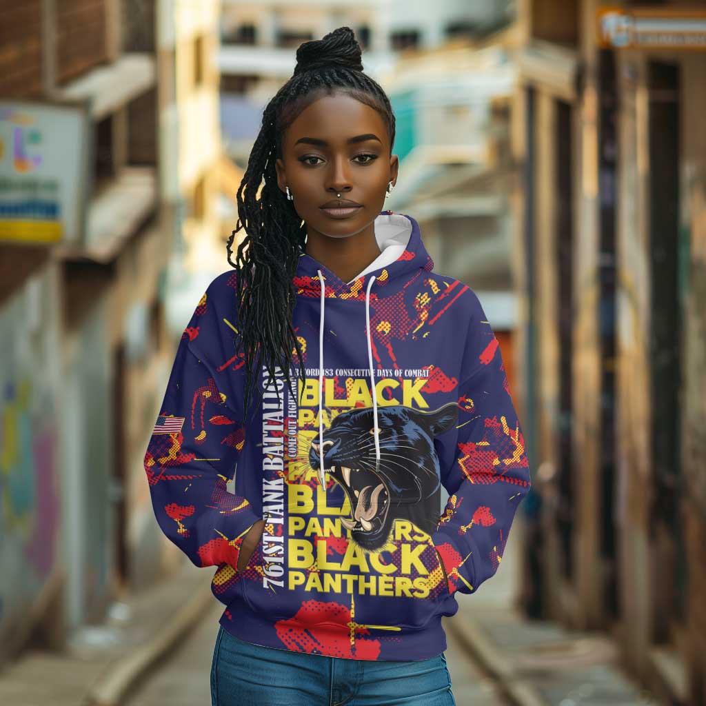 761st Tank Battalion Black Panthers Hoodie Legendary African American WWII - Wonder Print Shop