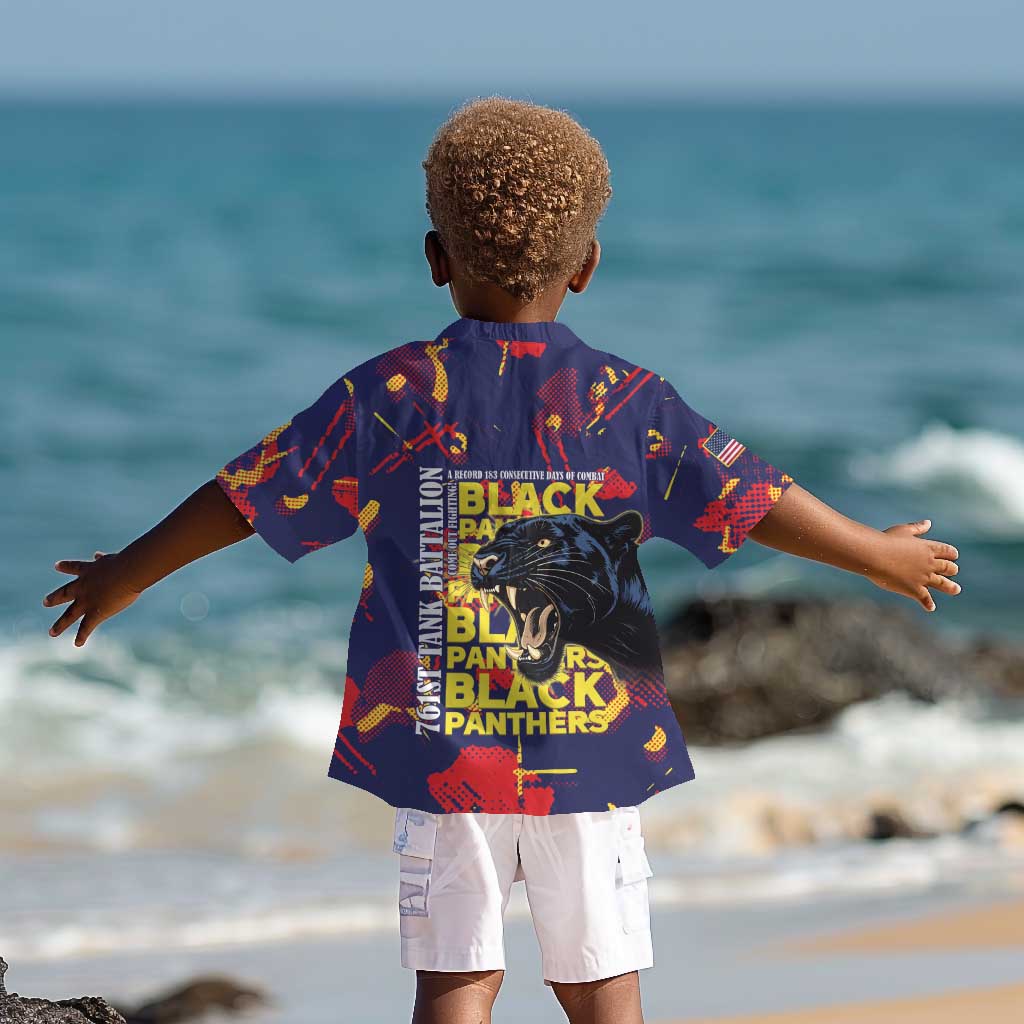 761st Tank Battalion Black Panthers Kid Hawaiian Shirt Legendary African American WWII - Wonder Print Shop