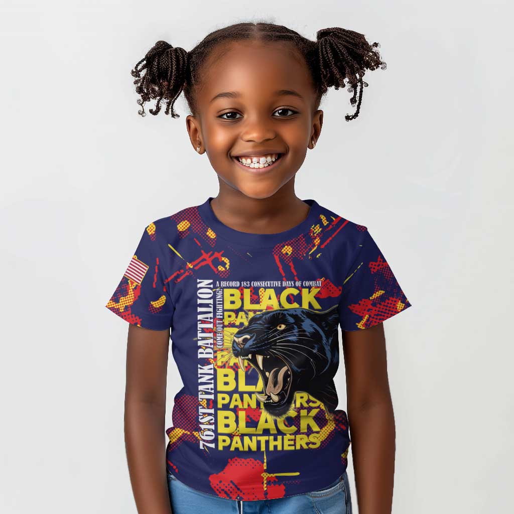 761st Tank Battalion Black Panthers Kid T shirt Legendary African American WWII - Wonder Print Shop