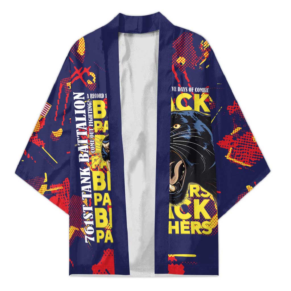 761st Tank Battalion Black Panthers Kimono Legendary African American WWII - Wonder Print Shop