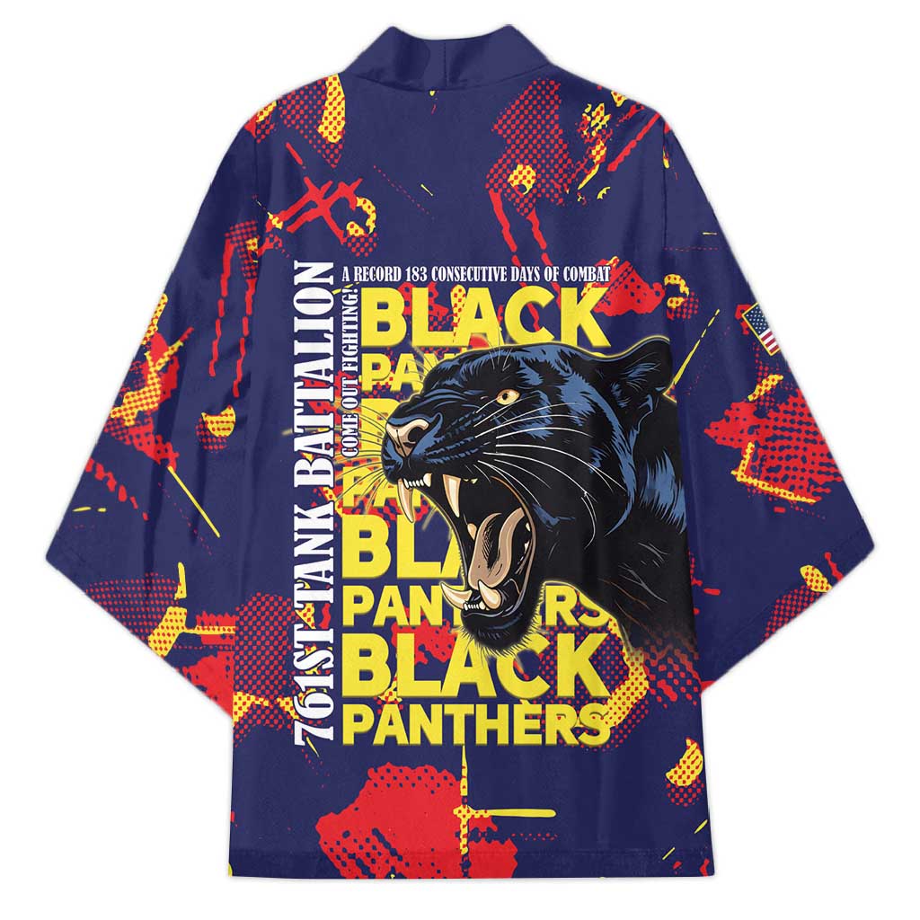 761st Tank Battalion Black Panthers Kimono Legendary African American WWII - Wonder Print Shop