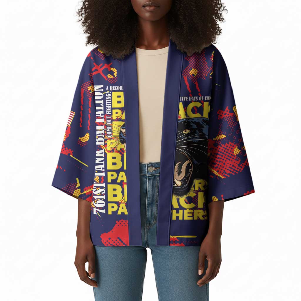 761st Tank Battalion Black Panthers Kimono Legendary African American WWII - Wonder Print Shop