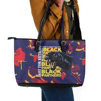 761st Tank Battalion Black Panthers Leather Tote Bag Legendary African American WWII - Wonder Print Shop