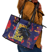 761st Tank Battalion Black Panthers Leather Tote Bag Legendary African American WWII - Wonder Print Shop